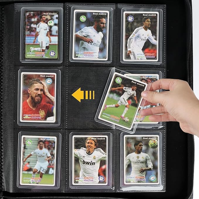 Toploader Binder with 9-Pocket Pages, Holds 288 "3×4" Rigid Toploader Hard Cases, Card Holder for Collectible Cards or Sports Cards, Durable Sleeves for Storage & Display (Emerald)