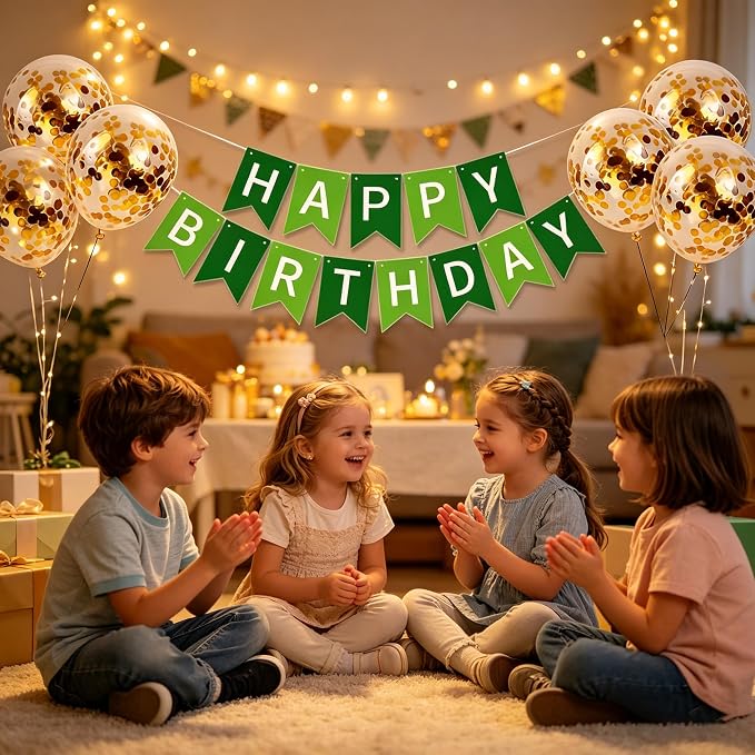 Happy Birthday Banner Sign Bunting Hanging Decorations - Image 3
