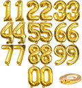 20 Pcs Gold 16" Number Balloons 2 Sets 0-9 Foil Balloon Numbers Décor | Glossy by Makeyourpartypop