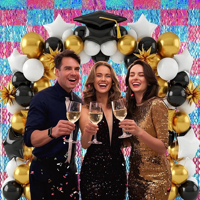 GOER Metallic Tinsel Foil Fringe Curtains Party Photo Backdrop Party Streamers - Image 5