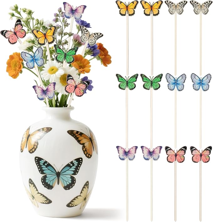 TICIAGA Butterflies Double-Sided Decorative Picks by TICIAGA
