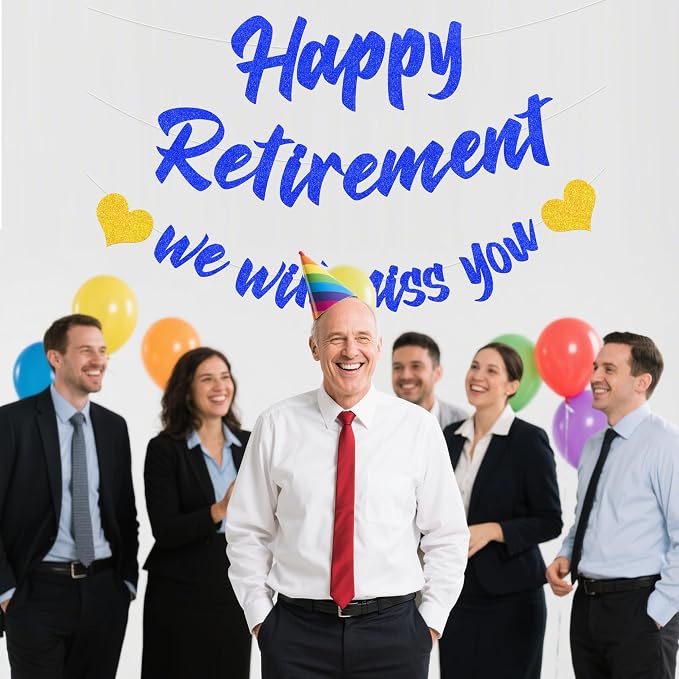 Pre-Strung Happy Retirement Banner & We Will Miss You Banner - Image 6