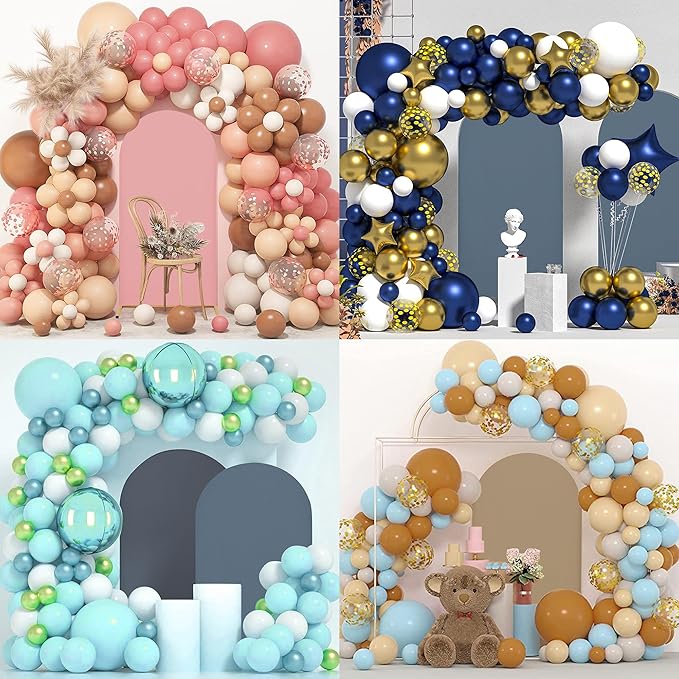 Wedding Arch Covers Arch Backdrop Cover Arch Stand Covers 7.2FT 6FT Set of 3 Arch Cover Spandex Fabric Stretchy Backdrop for Wedding Birthday Party Decoration Baby Shower (Light Pink)