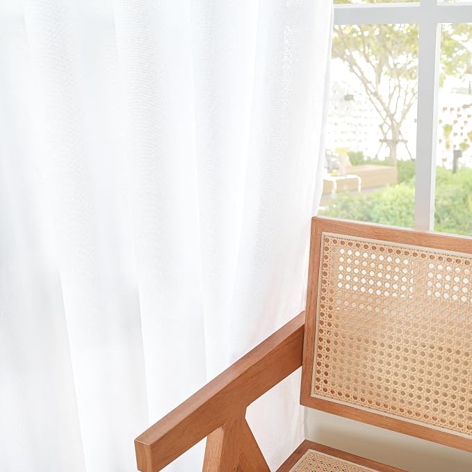 YoungsTex 80 Inch Length White Curtains - Image 7