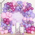 157Pcs Pink Purple Balloons Arch Garland Kit Different Size | Metallic Light by OUDDYLIFE