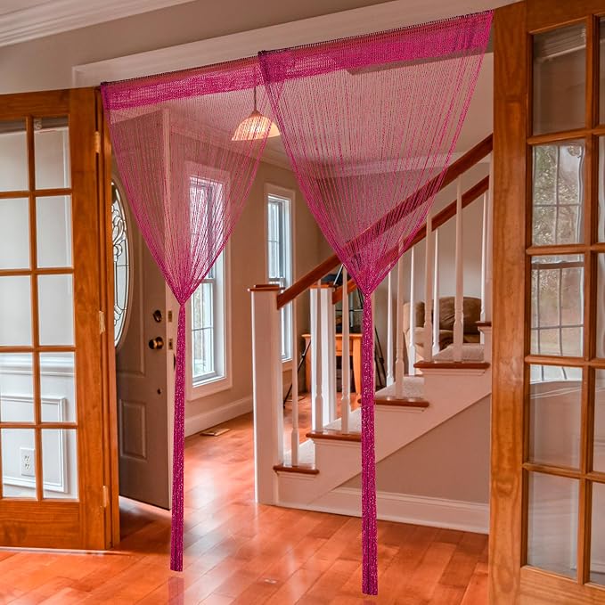 2 Pack 39 x 79 Inch Beaded Curtain String Door Curtains, Hippie Room Decor - Image 4