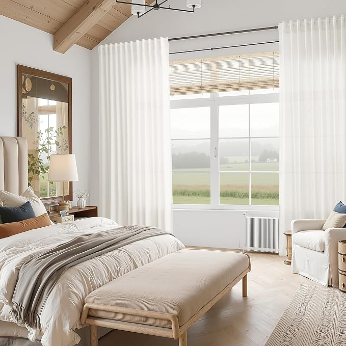 Neutral Linen Curtains 80 Inch Length - Image 8