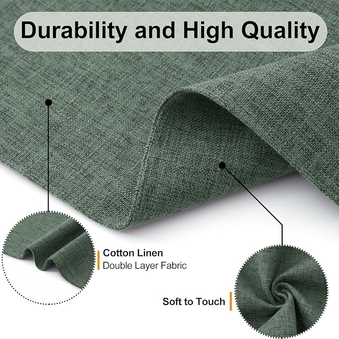 Homaxy Cloths Placemats for Dining Table Set of 4, Cotton Linen Blend Table Mats - Image 5