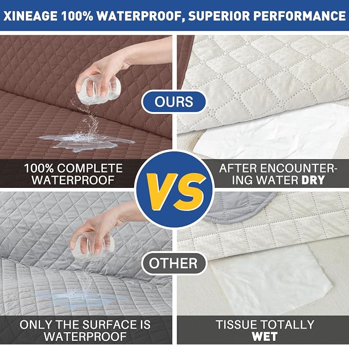 XINEAGE Quilted Chair Sofa Cover Waterproof Chair Covers - Image 2