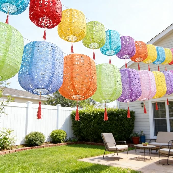 10PCS Paper Lanterns Chinese New Year Spring Festival Lantern 6inches Variety - Image 7