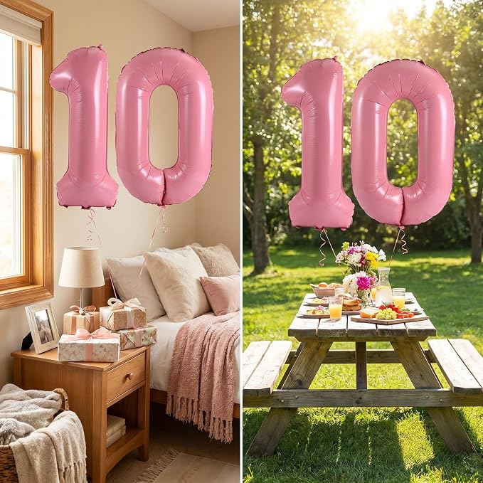 Number 10 Balloon Foil Mylar Balloons - Image 3