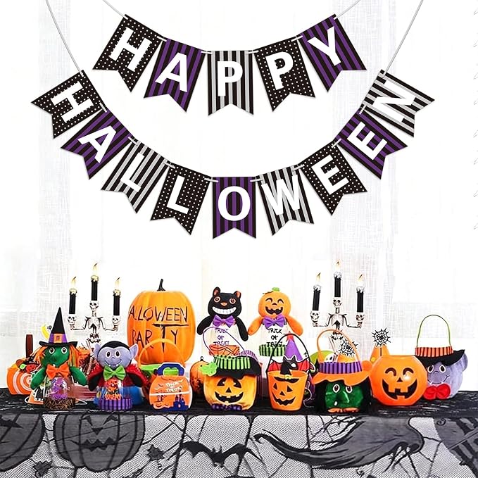 Happy Halloween Banner for Hanging Halloween Decorations Indoor - Image 3