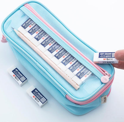 M&G 24 Pack White Erasers Bulk, Pencil Erasers 4B Rubber Rectangular Eraser for Kids School Students Office, Art Erasers for Drawing (New Packaging)