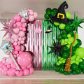 Pink and Green Balloon Garland Arch Kit, Witch Themed Party Decor | 140 Pcs by Haolongfa
