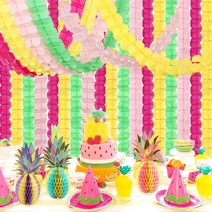 Hawaiian Luau Party-Decorations Streamer Garland - 157Ft Tropical Aloha Theme - Image 6