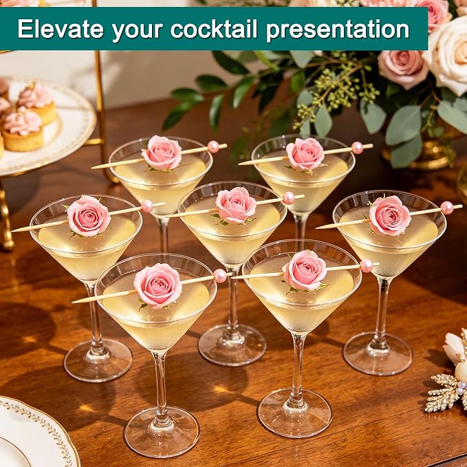 200 PCS Pink Pearl Cocktail Picks, Wedding Decor Bridal Shower Decorations - Image 6