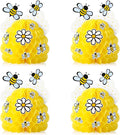Zonon 4 Pieces Honey Bee Centerpieces Honeycomb Decorations Yellow Bee by Zonon