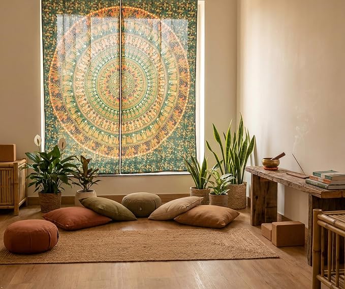 Popular Handicrafts Indian Hippie Bohemian Beautiful Elephant Peacock Mandala - Image 5
