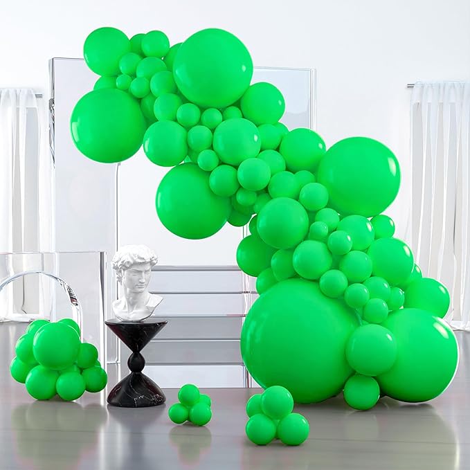 PartyWoo Green Balloons 100pcs Different Sizes of 36 18 12 10 5 Inch | Balloons by PartyWoo
