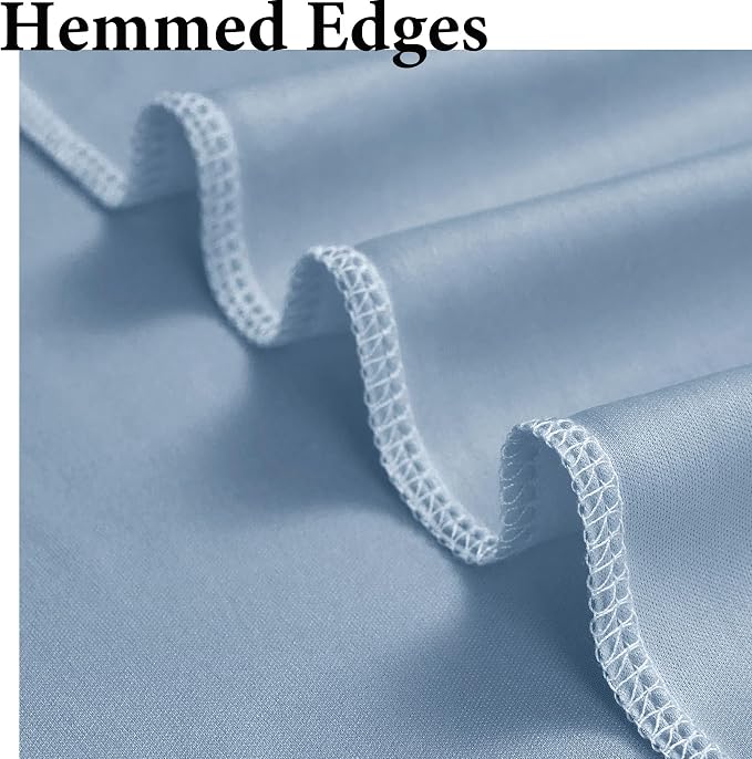 10ftx10ft Wrinkle Free Dusty Blue Backdrop Curtains - Image 3