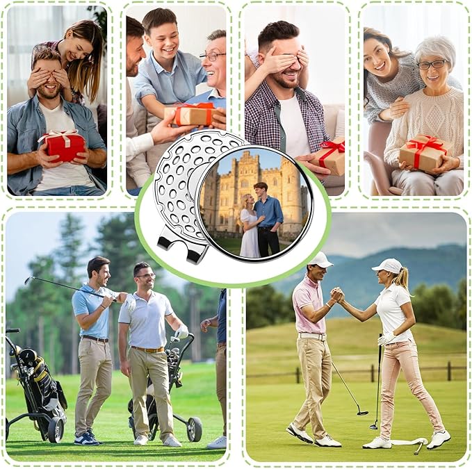 Custom Golf Ball Marker with Magnetic Hat Clip, Personalized Golf Ball Marker Hat Clip, Personalized Hat Clip Ball Marker with Photo, Logo, Name, Unique Gift for Golfers, Dad, Mom, Coach