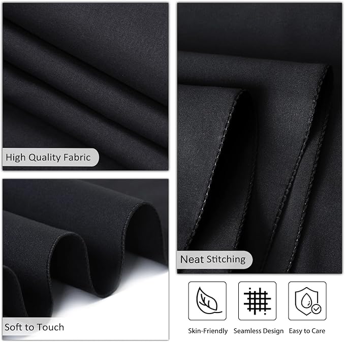 12 Pack Black Round Tablecloth 108 Inch Black Table Cloth Stain and Wrinkle Resistant Round Tablecloths Reusable and Washable Polyester Fabric for Buffet Wedding Party and Banquet