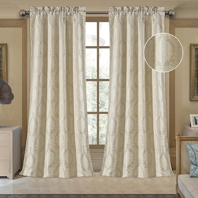 Loom and Mill Jacquard Damask Curtains by LoomandMill