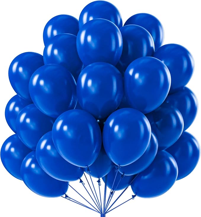 PartyWoo Royal Blue Balloons 101pcs Dark Blue Latex Helium Balloons 12 Inch | by PartyWoo
