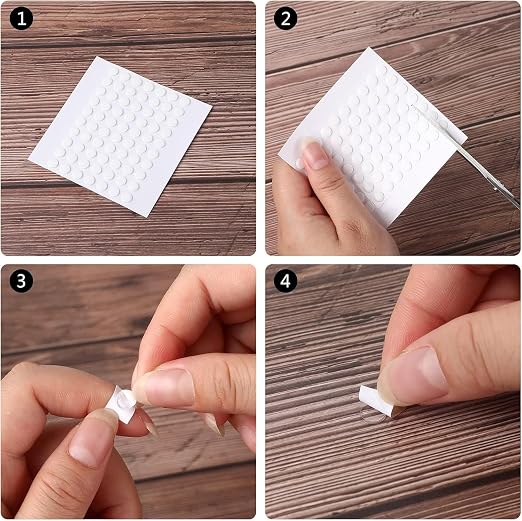 JANYUN 6 mm Sticky Dots, Heavy Duty No Trace Poster Adhesive Mounting Tape - Image 3