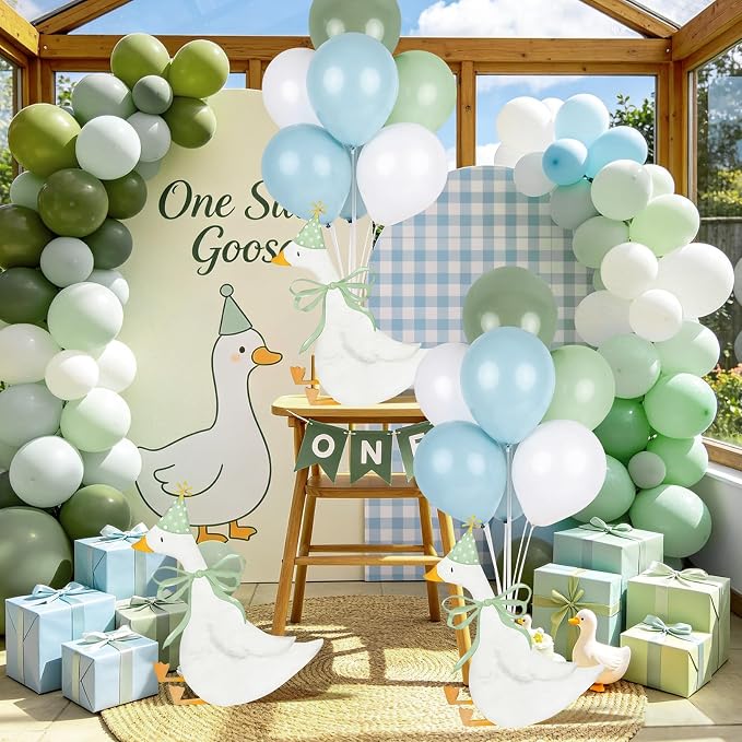 6 Sets One Silly Goose Birthday Decoration Silly Goose Baby Shower Tabletop - Image 6