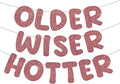 Fulmoon Set of 3 Pre Strung Older Wiser Hotter Glitter Banner Funny Birthday by Fulmoon