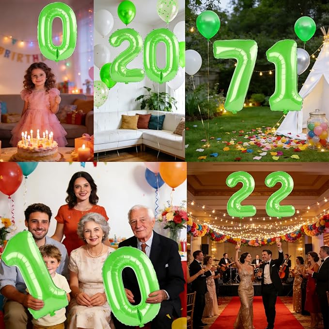 40 Inch Number 71 Balloons for 71st Birthday Party Decorations, 0-100 Fruit - Image 7