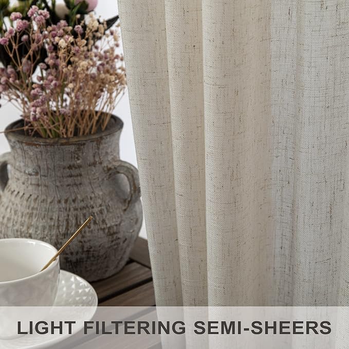 Flax Linen Curtains 108 Inches Long - Image 3