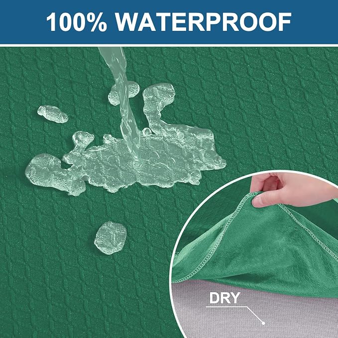 Smiry Waterproof Seat Covers for Dining Room Chairs, No Rear Covers | Stretch - Image 3
