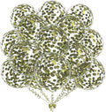 50pcs Avocado Green Foil Confetti Balloons, 12 inch Latex Balloon by KALOR