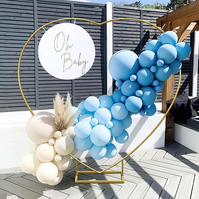 Metal Balloon Arch Kit, Love Balloon Column Arch Frame, Wedding Heart Arch - Image 2