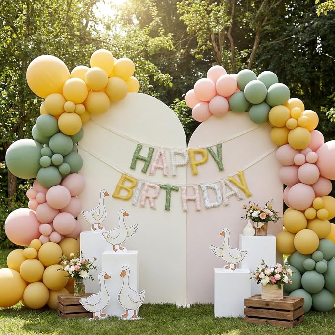 Pre-strung Happy Birthday Banner Sign Reusable Felt Happy Birthday Garland - Image 4