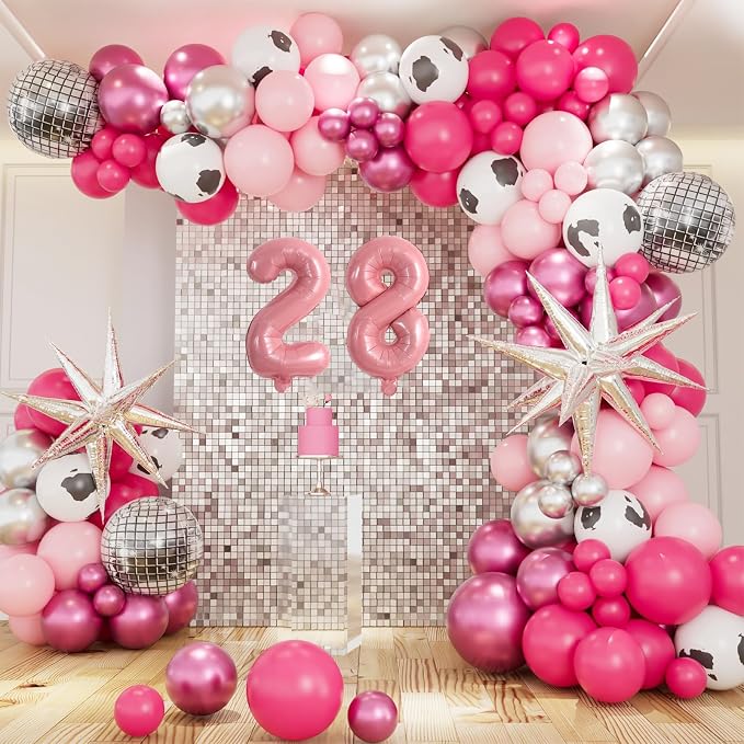 TONIFUL 16 Inch 10 Pcs Light Pink 0-9 Birthday Number Balloons | Small Custom - Image 3