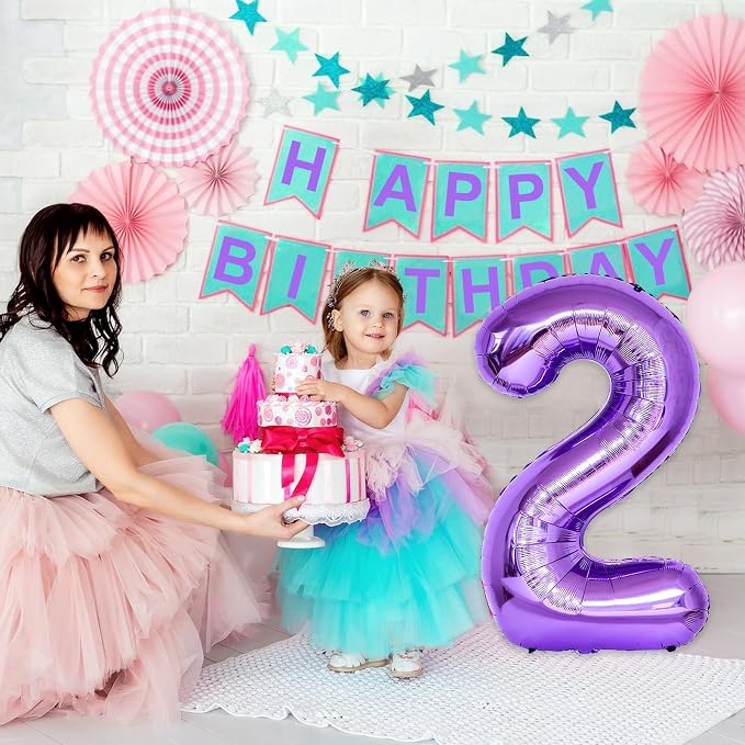 40 Inch 2nd 20th Birthday Number Balloon, Self Inflating Number Balloon - Image 4