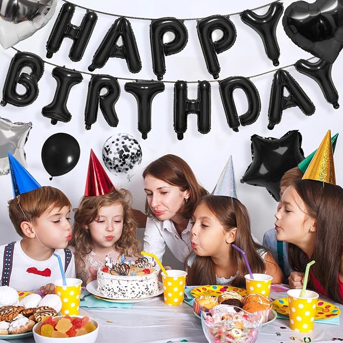 CANREVEL Happy Birthday Banner Decorations + 30pcs Star Balloons, - Image 4