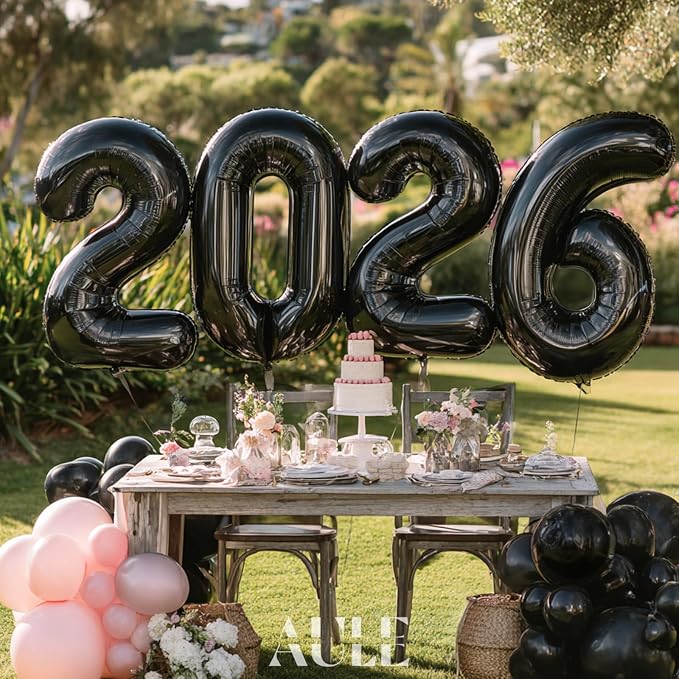 AULE 40 Inch Black Number Balloon 29 Foil 0-9 Birthday Big Numbers | Birthday - Image 5