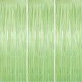 jijAcraft Sage Green Tinsel Foil Fringe Curtain, 3 Pack 3.2x6.5 Feet Mint Green by jijAcraft
