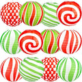 Panelee 12 Pcs Christmas Peppermint Paper Lanterns 8 Inch Red Green White Candy by Panelee