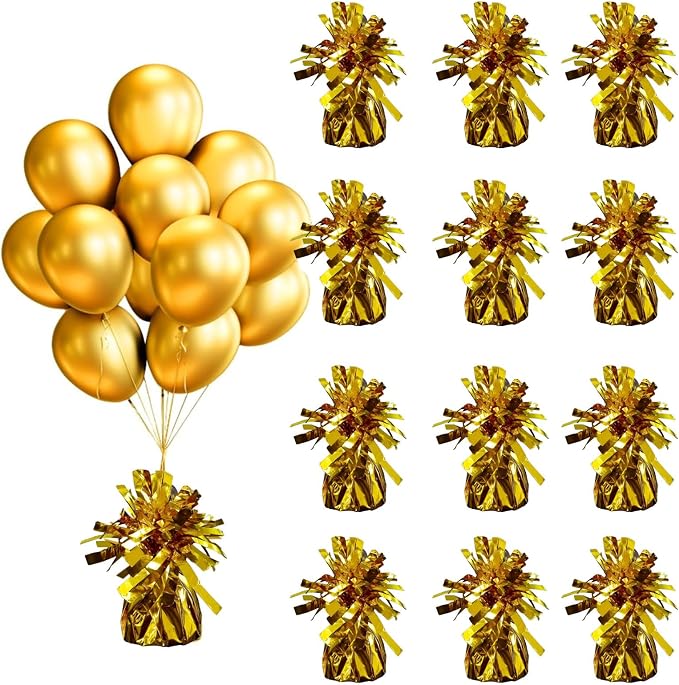 Balloon Weights, 12 Pieces, Weight 0.36Lb | Aluminum Foil, Suitable by Unknown