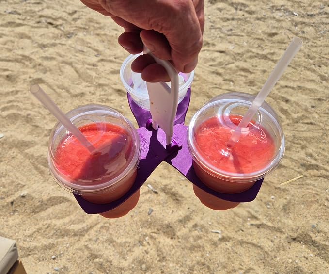 Fold Away Cup Carrier/Caddy Take-Out Coffee Soft Drink Pint Beer Beverage Holder - Image 2