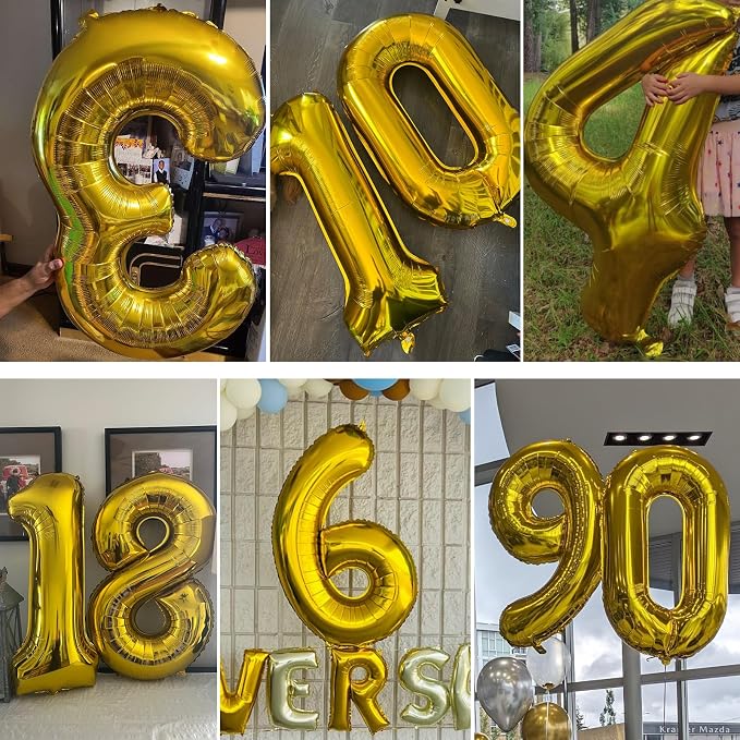 40 Inch Gold 29 Balloon Numbers, 29th Birthday Party Decorations | Large Self - Image 5