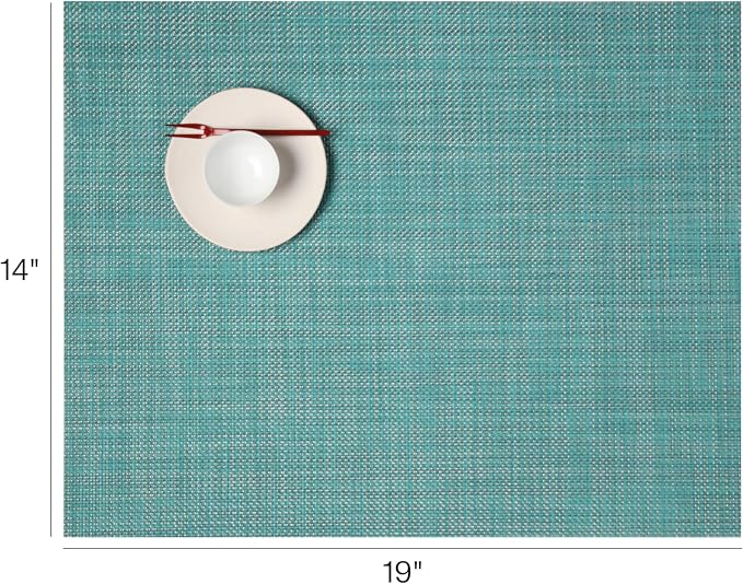Chilewich Mini Basketweave Placemats, Woven Rectangle Placemats Set of 4 | Easy - Image 2