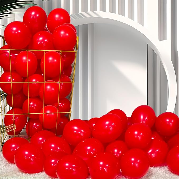 Firomi Small Red Balloons 5-inch 100 Pack | Helium Matte Round Thicken Latex by Firomi