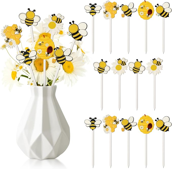 TICIAGA Bee Double-Sided Wooden Picks by TICIAGA