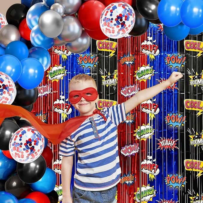 Red Black Blue Balloon Arch Garland Kit Birthday Party Decorations | Hero - Image 4